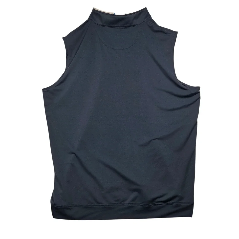 New Masters Peter Millar Vest Mens XXL Navy Blue Quarter Zip Golf Breathable